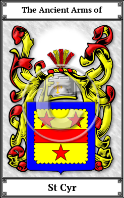 St Cyr Family Crest Download (JPG)  Book Plated - 150 DPI